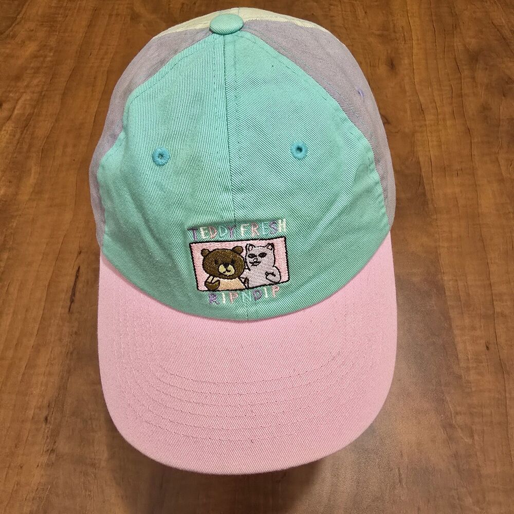 Teddy Fresh x RipnDip Colorblock Pinwheel Adjustable Cotton Ball Cap OS